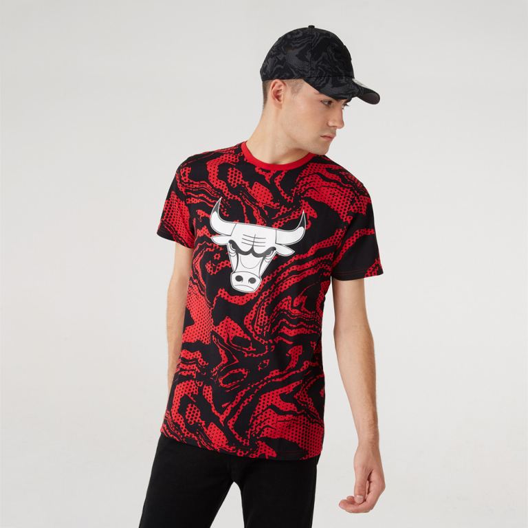 Ropa New Era Nba Rojos - Chicago Bulls Oil Slick Print 68531NXOP